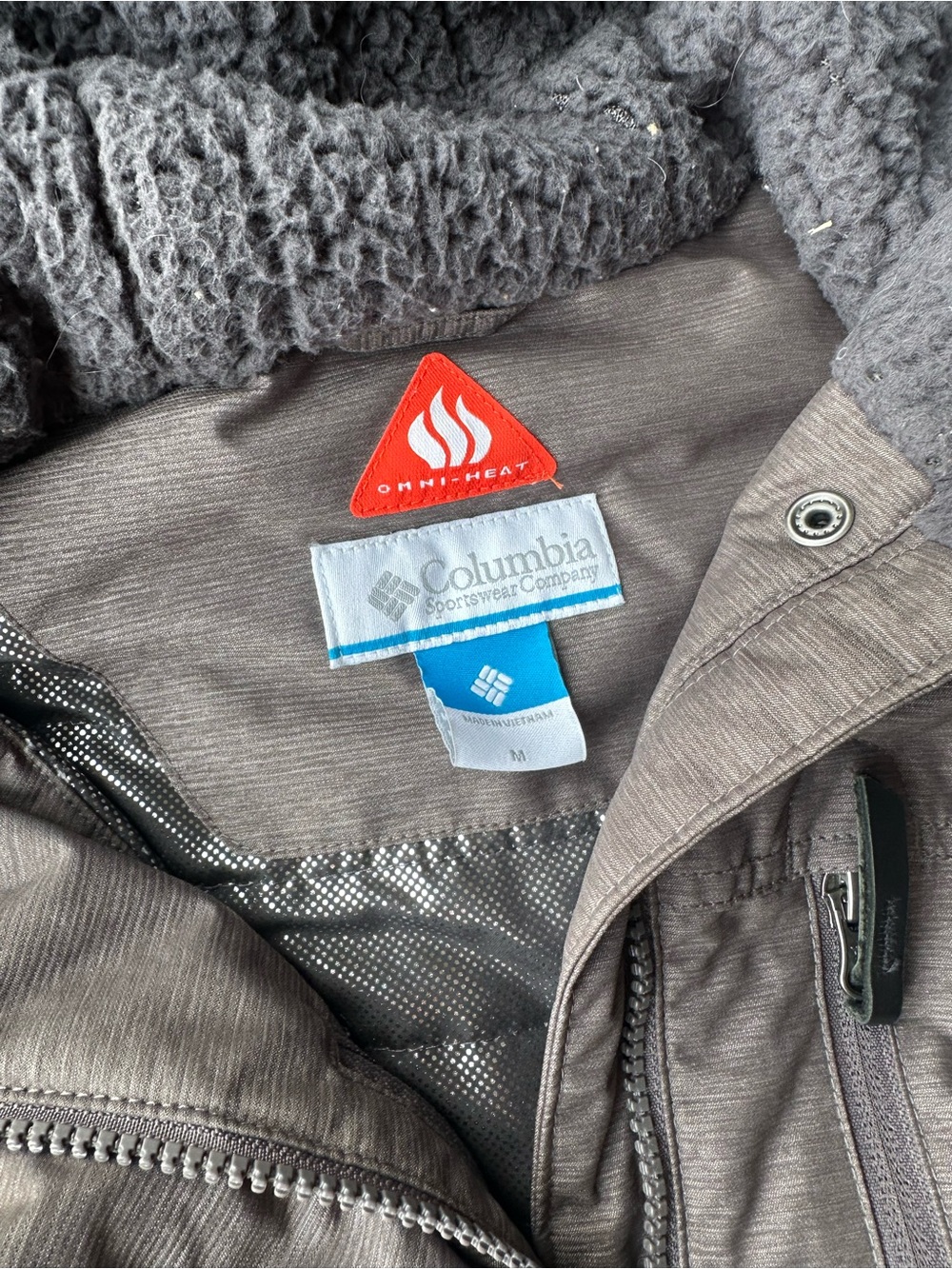 Columbia Taupe Gray Omni-Heat Jacket - Picture 2 of 4